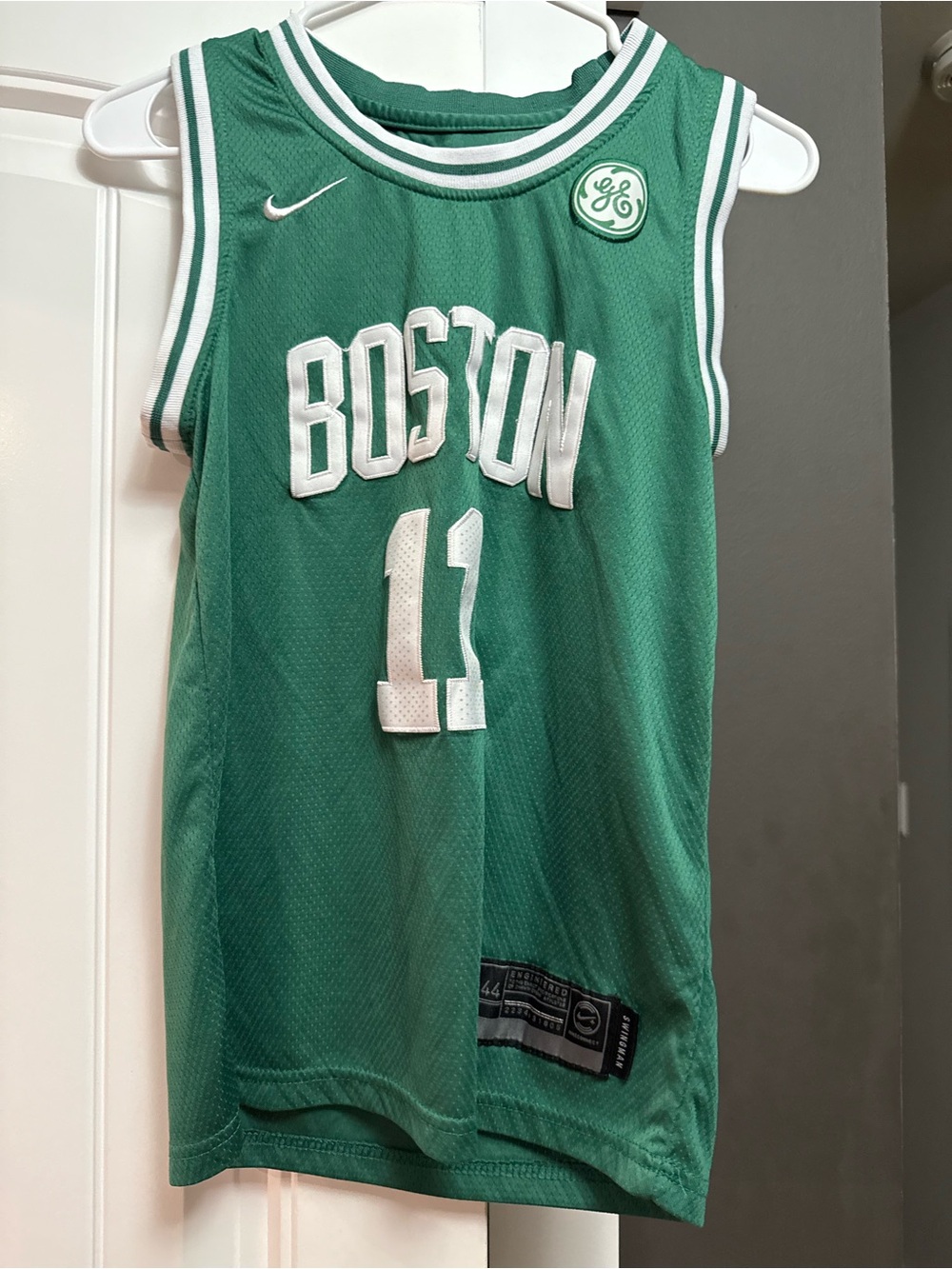 Nike Green Boston #11 Youth Basketball Jersey with White Trim